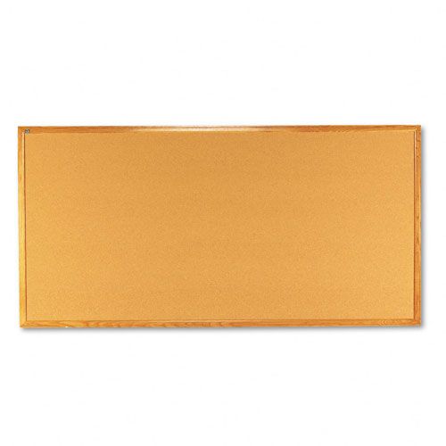 Quartet Cork Bulletin Board 96 x 48 Solid Oak Frame