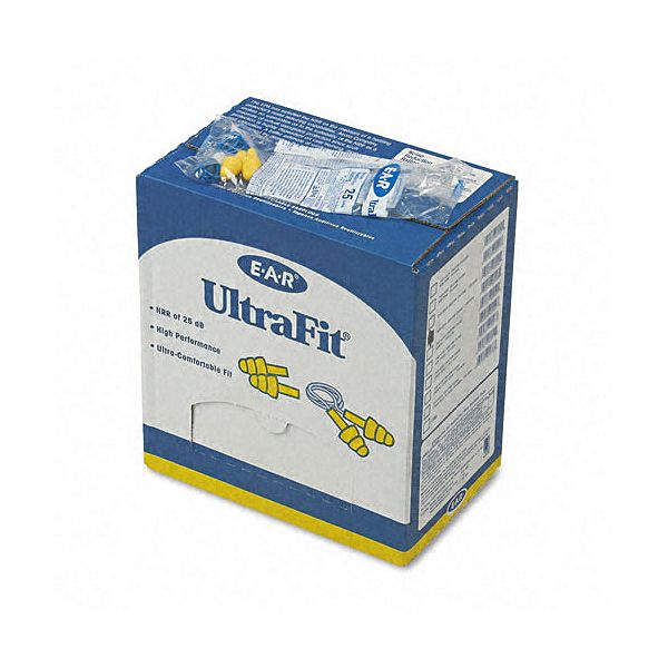 Aearo Peltor Ultrafit Ear Plugs, Corded, 100 Pairs/box CBT3404004