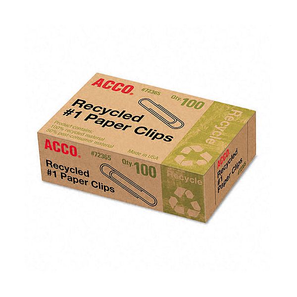 Acco Recycled Paper Clips ACC72365