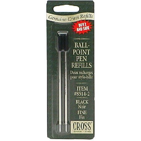 Cross Ball Point Pen Refill Fine Black 2 pens