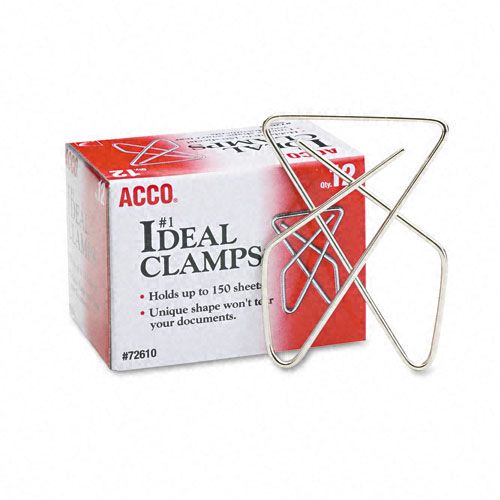 ACCO Ideal Clamps Steel Wire Large 2 5834 Silver