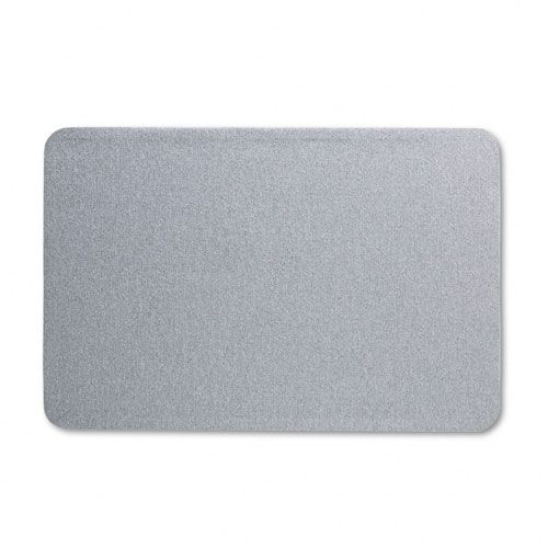 Quartet Oval Office Fabric Bulletin Board 36 x 24 Gray