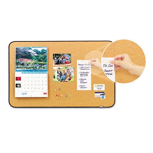 Post it Self Stick Bulletin Board 36 x 22 Black Frame