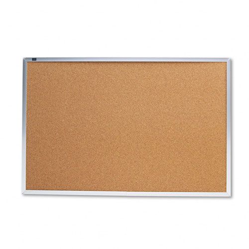Quartet Cork Bulletin Board 36 x 24 Aluminum Frame
