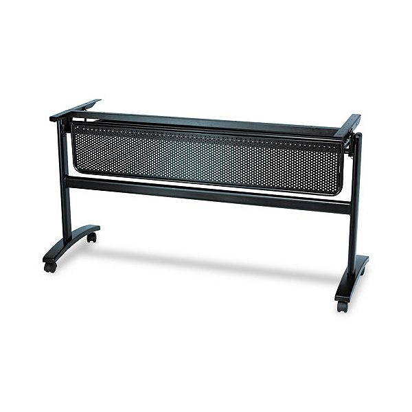 Alera Valencia Series Table Base, 58w X 20d, Black ALEVA737260BK