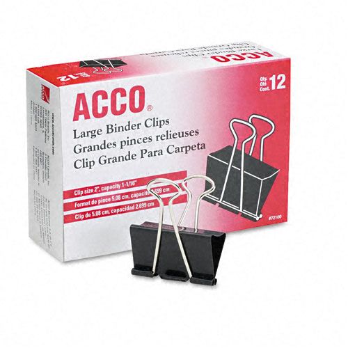 ACCO Binder Clips, Steel Wire, 1" Capacity, Dozen. A new and better clip