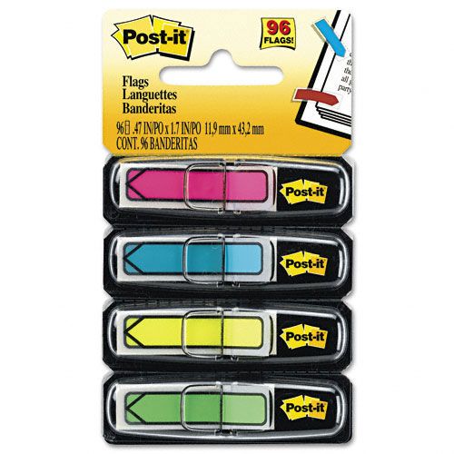 Post it Arrow Flags 24 Each of Four Colors 1 Dispenser