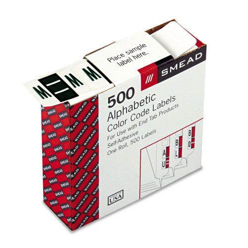 Smead A Z Color Coded End Tab Filing Labels