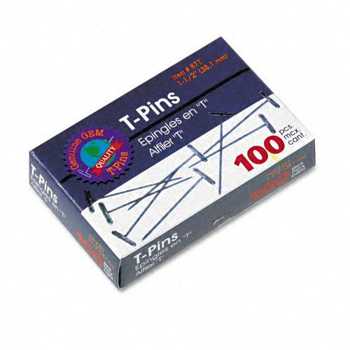 Advantus 1534 Steel Head T Pins 100 per Box