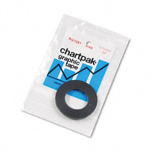 Chartpak Graphic Chart Tape 1834 x 9 Yards Glossy Black