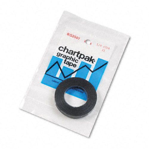 Chartpak Graphic Chart Tape 1434 x 9 Yards Glossy Black