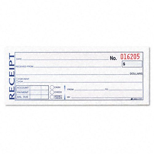 Adams MoneyRent Receipt Book