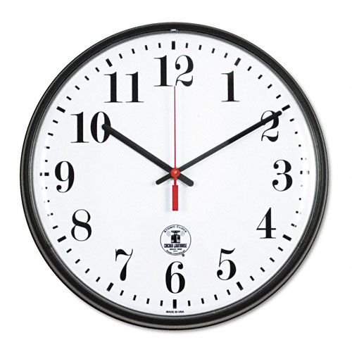 Chicago Lighthouse Atomic Slimline Clock, 12-3/4", Black at Sears.com