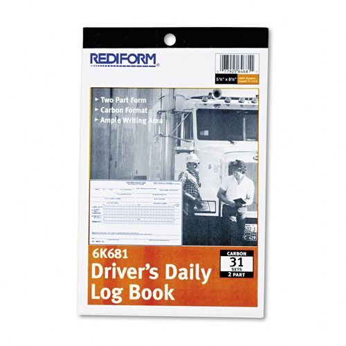 Rediform Drivers Daily Log Duplicate Book with Carbon