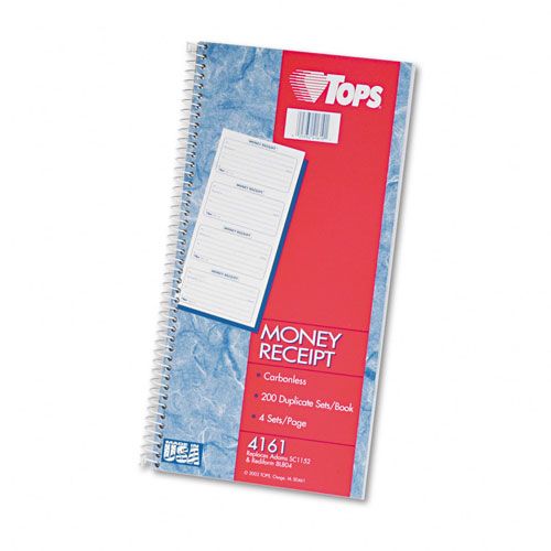 TOPS Spiralbound Carbonless Money Receipt Book