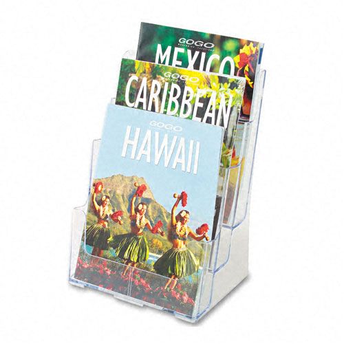 deflect o Large Plastic Desktop Literature Display Rack