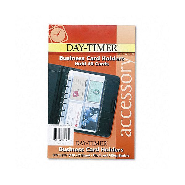 Business Cards Day-timer Business Card Holders For Looseleaf Planners DTM87225