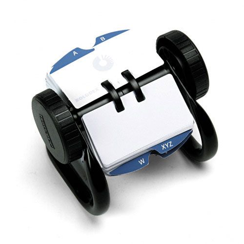 Rolodex Black Finish Open Rotary Card File