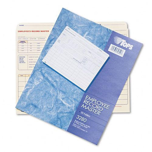 TOPS Business Forms Employee Record Master File Jacket