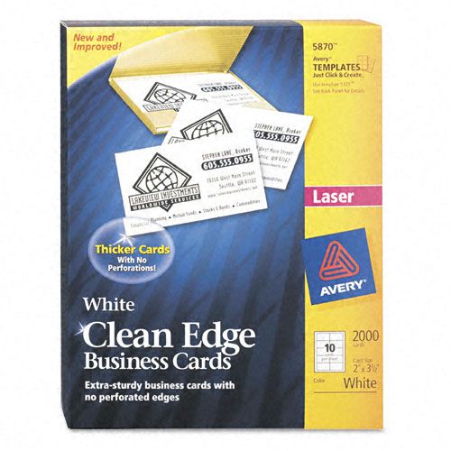 Avery Two Side Clean Edge Printable Business Cards