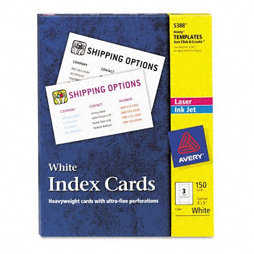 Avery LaserInkjet Index Cards