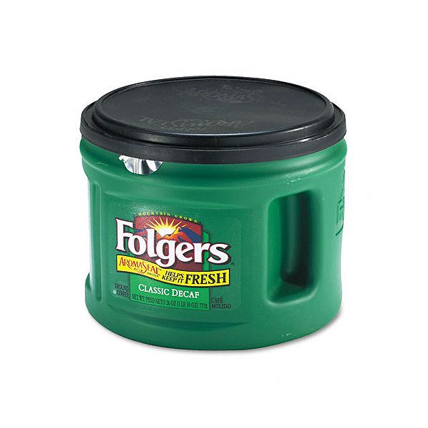 Folgers Ground Coffee, Decaffeinated, 22.6oz. Can