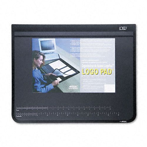 Artistic Office Products Logo Pad Desktop Organizer w Clear Overlay