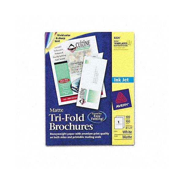 Labels & Tags Avery Inkjet Brochure Paper AVE8324