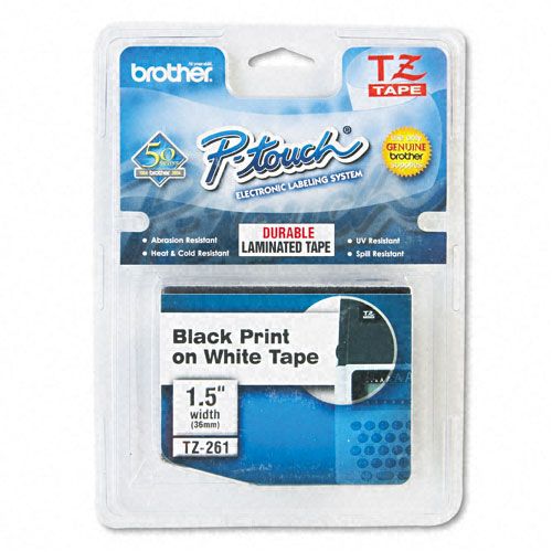 Brother P Touch TZ Tape Cartridge 1 1234 Black on White