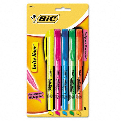 BIC Chisel Tip Highlighter Five Colors per Set