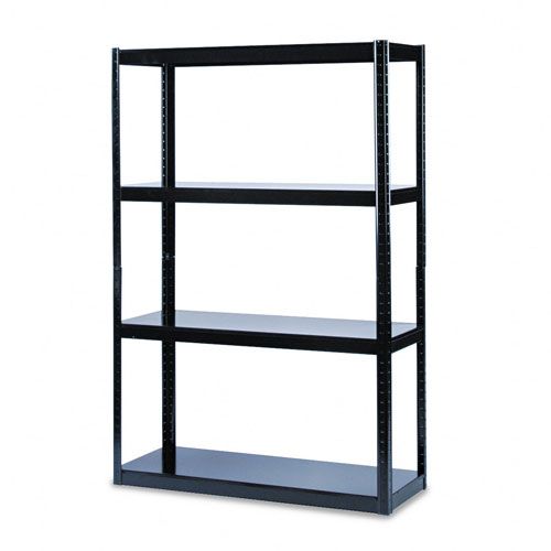 Safco Black Boltless Steel Shelving 5 Shelves 48x18x72