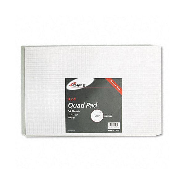 Ampad Quadrille Pad, 17 X 11, White, 1, 50-sheet Pad AMP22037