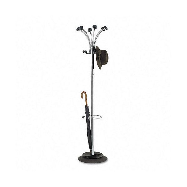 Alba Chromy Coat Tree, Five Knobs, Chrome ABAPMCLAS