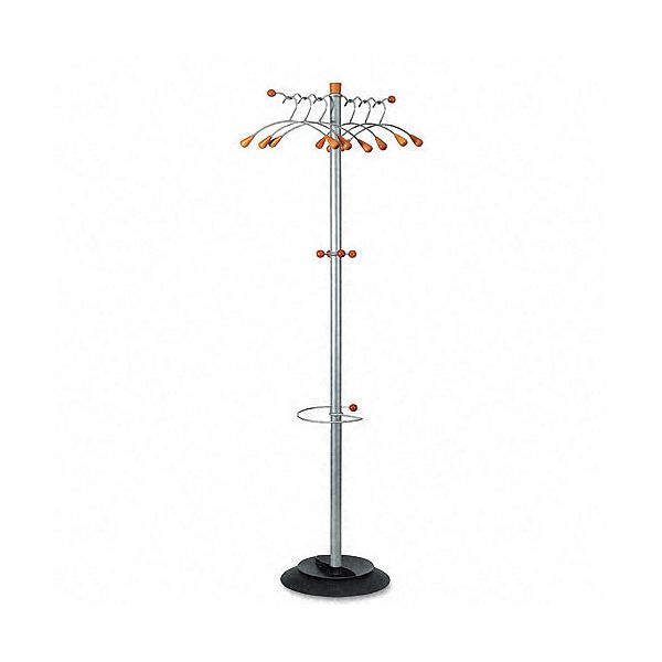 Alba Wavy Coat Rack, Six Hangers/two Knobs/four Hooks ABAPMWAVE