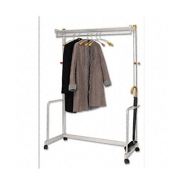 Alba One-shelf Coat Rack, Umbrella Holder, Chrome, Gray ABAPMLUXWL6