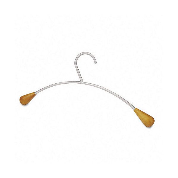 Alba Wall Costumer Hangers, Gray Metal/mahogany, Six ABAPMCIN6