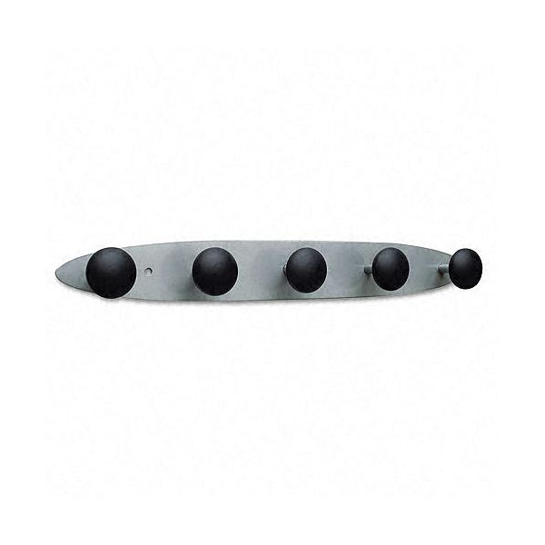Alba 5-peg Wall Rack, 24-7/8 X 2-1/2 X 2-7/8, Plastic ABAPMB5