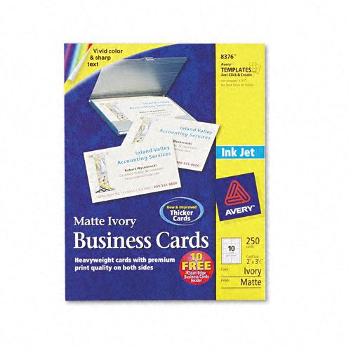 Avery Matte Business Cards Ivory 10 per Sheet