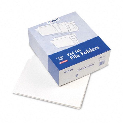 Pendaflex Two-Ply Folder, Straight Cut End Tab, White