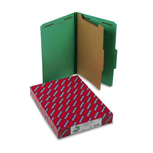 Smead 4 Section Folders Pressboard Legal Green