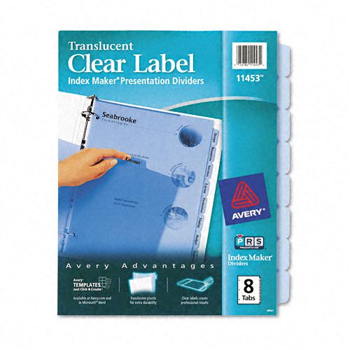 Avery Translucent Clear Label Index Dividers,