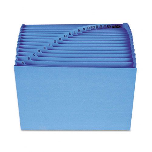 Smead Antimicrobial A Z File w21 Pockets Letter Blue