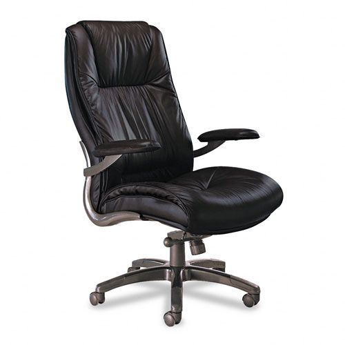 Tiffany Industries High-Back Chair, Gunmetal Base/Black Leather at Kmart.com