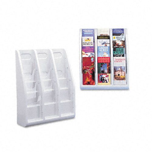 deflect o 12 Pocket Literature Display Rack ClearGray