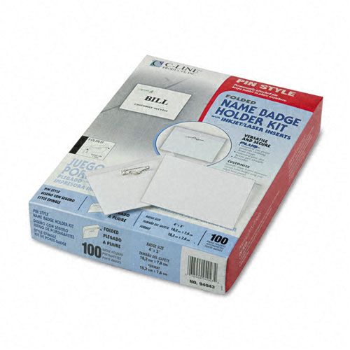 C Line Pin Style LaserInk Jet Badge Holder Kit 4 x 3