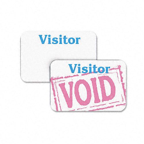 C Line Self Expiring One Day Visitor Badge 3 x 2 White