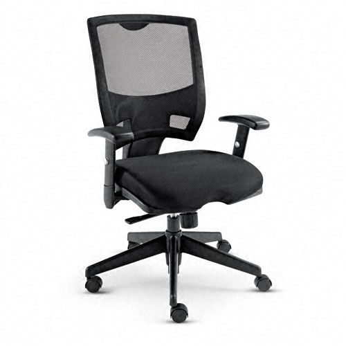 Alera Epoch Mesh Mid-Back Swivel/Tilt Chair, Black