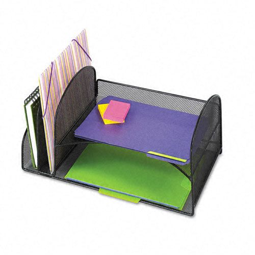 Safco 2 Vertical2 Horiz Section Desk Organizer Black