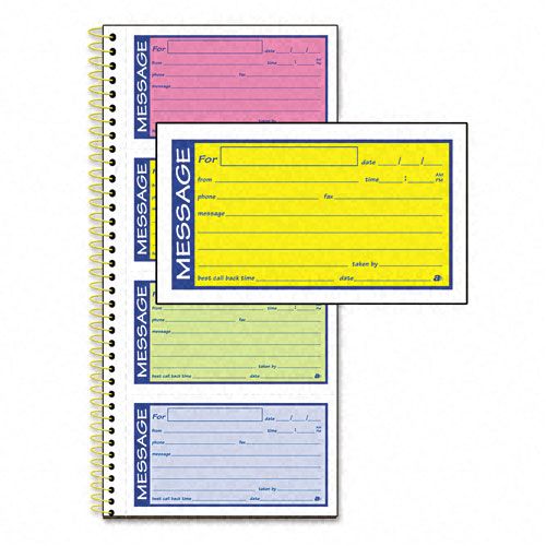 Cardinal Spiralbound Telephone Message Book 200 Sets