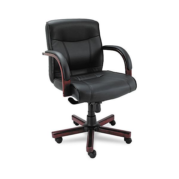 Alera Madaris Mid Back Swivel/tilt Leather/wood Chair ALEMA42LS10M
